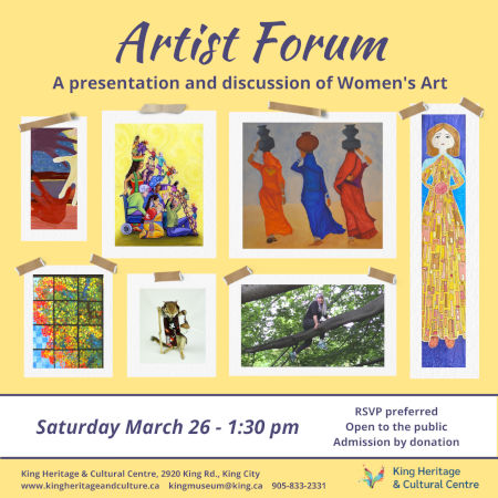 Poster for Art Discussion, King City Woman's Day Art Show